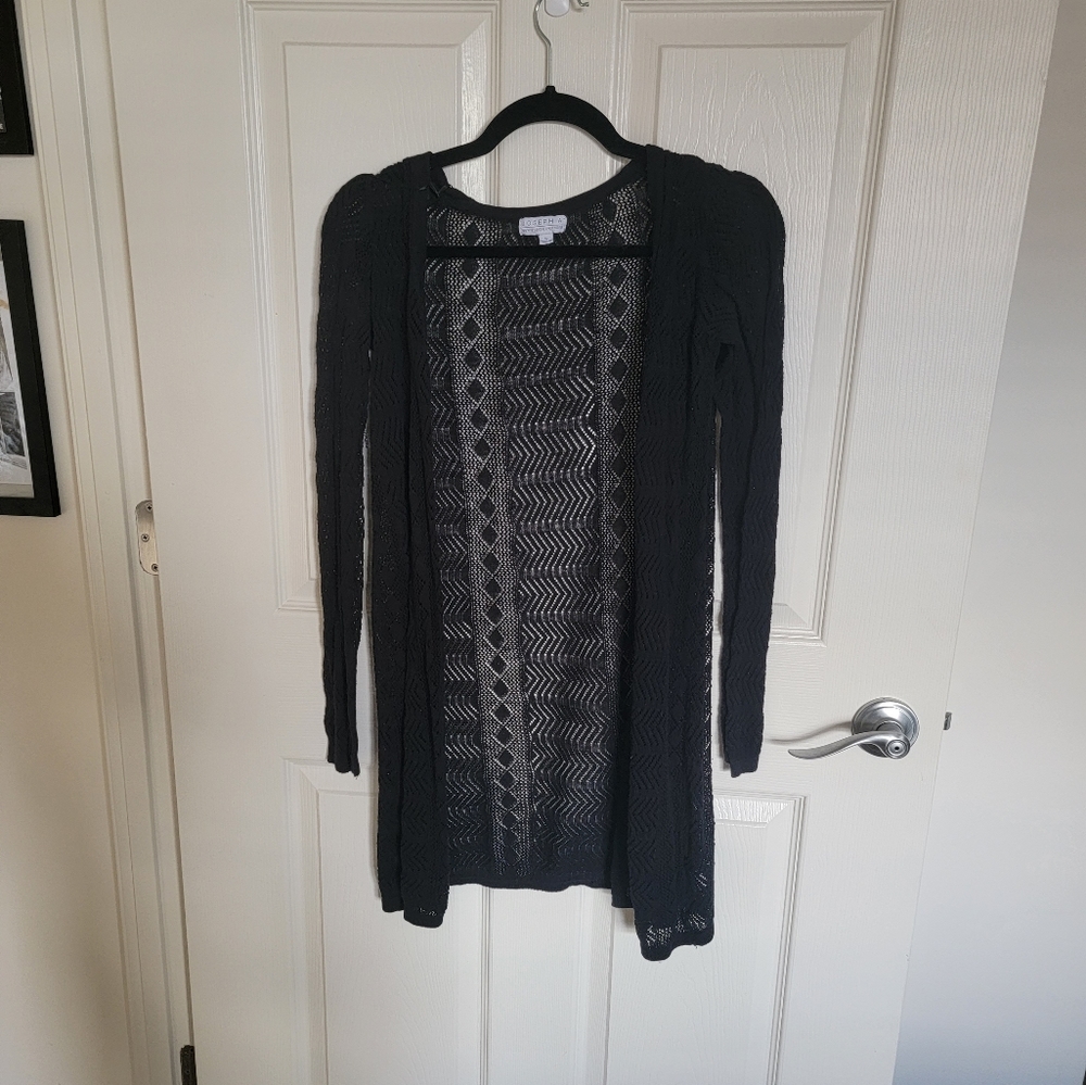 Joseph A. Knit Pattern Open Front Cardigan Small - image 7